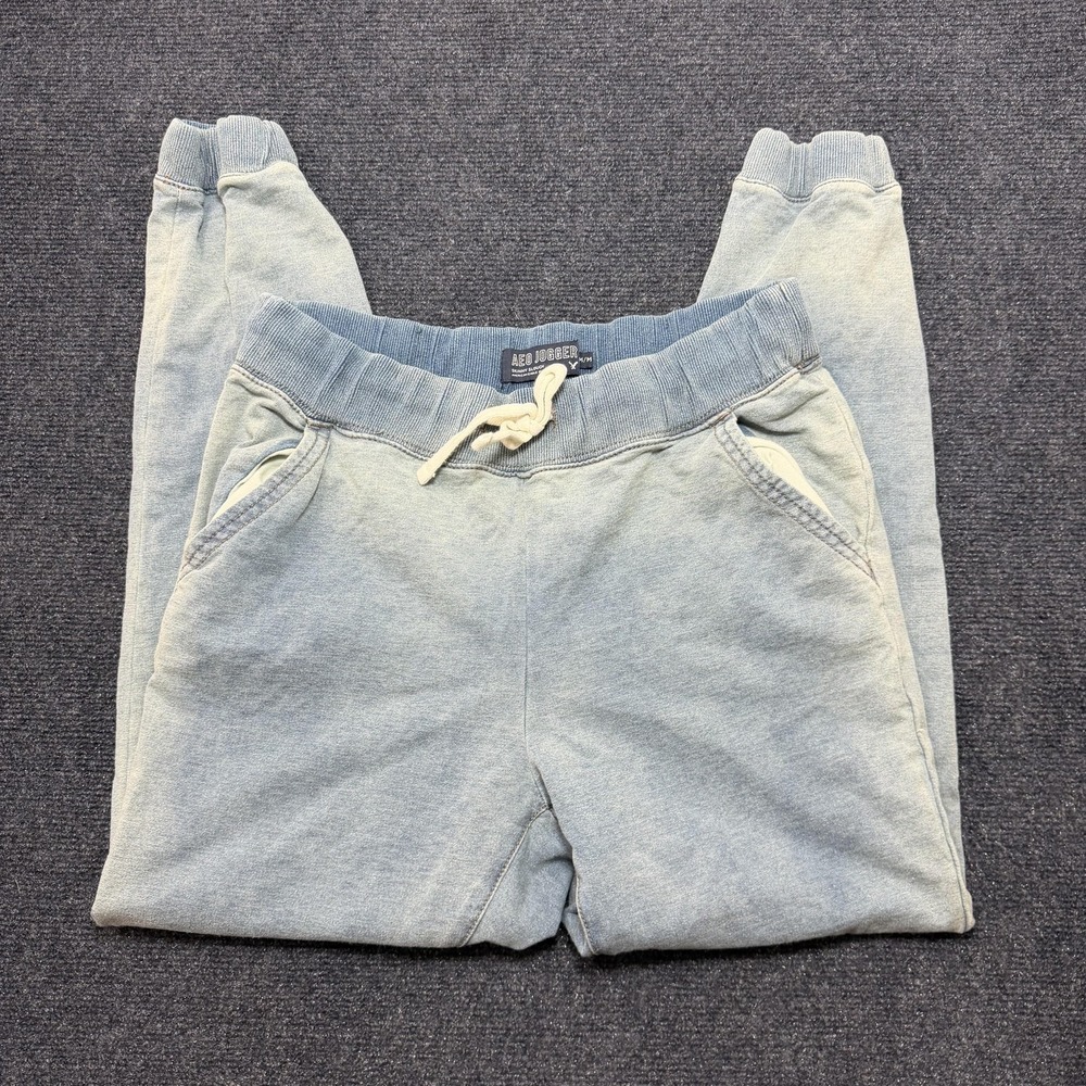 American Eagle AEO Jogger Sweatpants Womens Medium Blue Joggers Elastic Waist